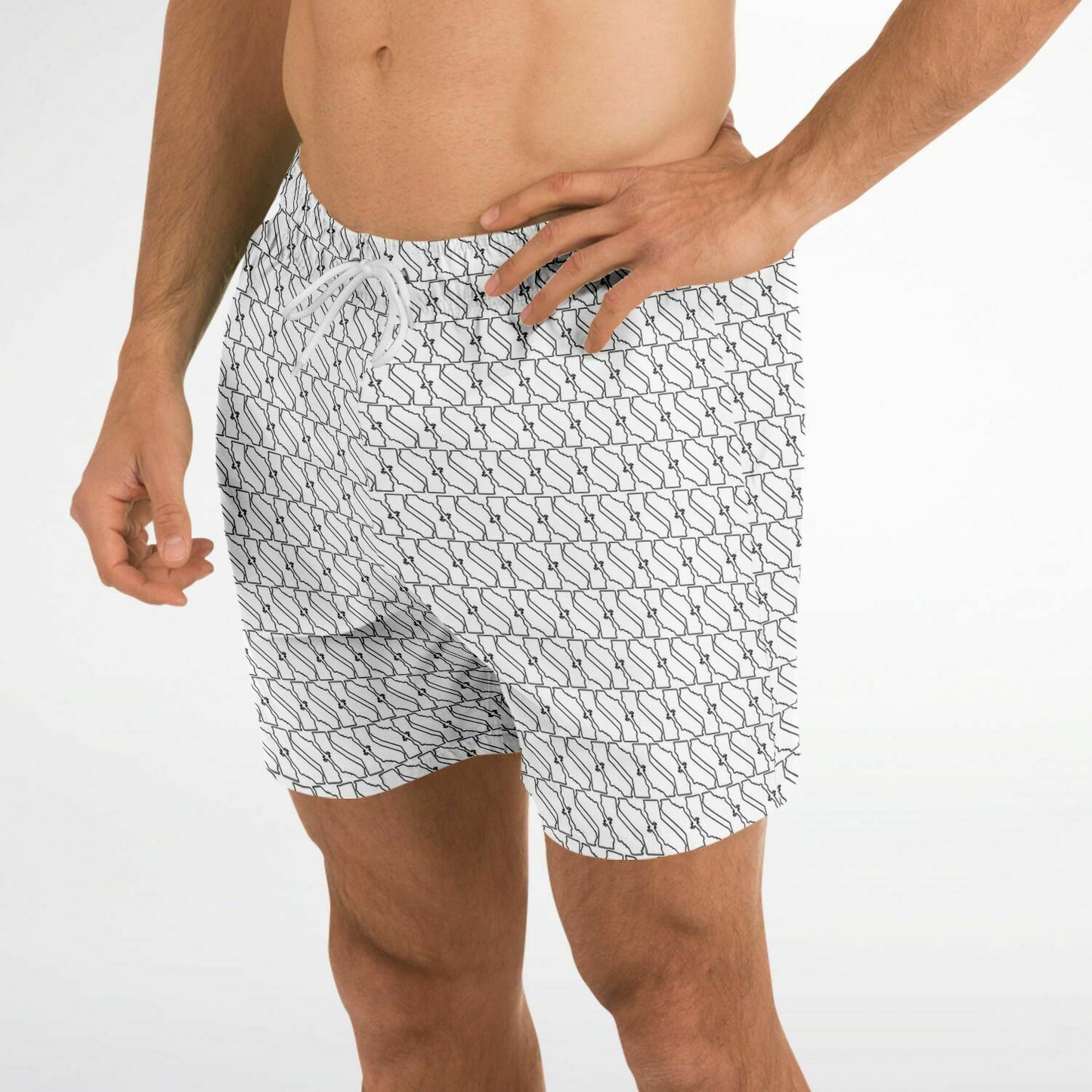 Connect California Mens Swim Trunks | Monochrome | 1 of 50