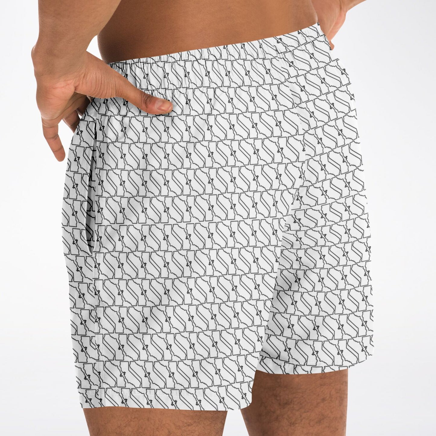 Connect California Mens Swim Trunks | Monochrome | 1 of 50